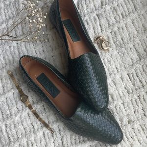 Woven Leather Loafers